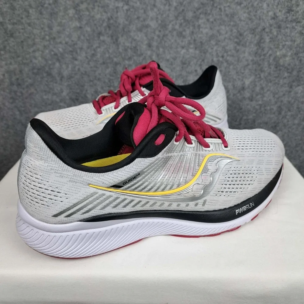 Saucony Guide 14 Womens 10.5  Alloy Cherry Running Shoes PWRRUN Formfit Sneakers